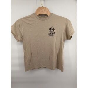 Grim Days Wild Willie's Western Wear Skull Graphic Tee Tan Large